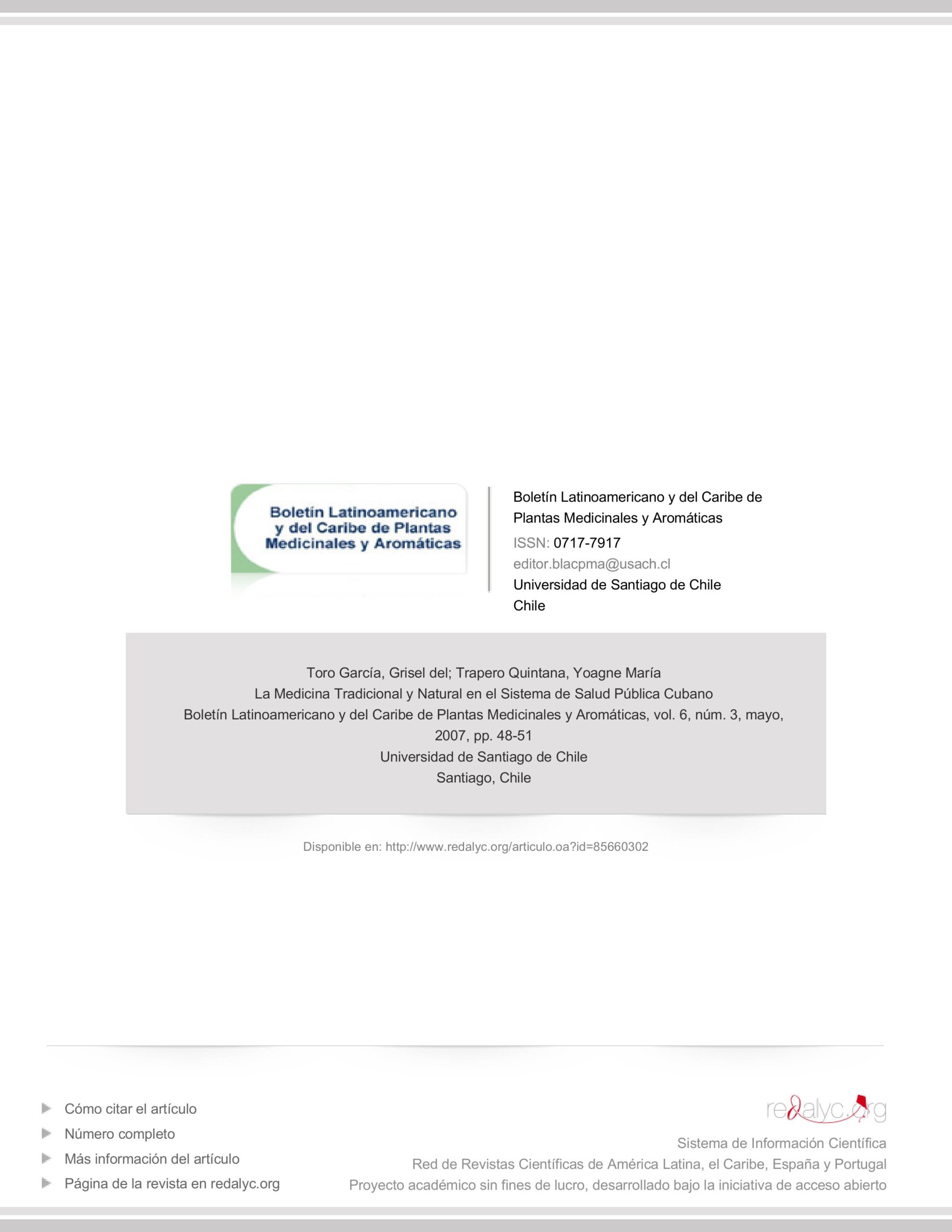 La Medicina Tradicional y Natural en el Sistema de Salud Pública Cubano